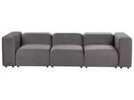 Sofy i kanapy - Sofa modułowa 3-osobowa welurowa ciemnoszara FALSTERBO - miniaturka - grafika 1