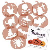 Szablony malarskie - Nakleo Zestaw szablonów do dekoracji ciasteczek Halloween #2 - 9x9cm - miniaturka - grafika 1