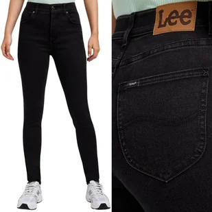 Lee ULC SKINNY Ultra Lux Comfort Black WYSOKIE RURKI CZARNY DżINS W29 L31 - Spodnie damskie - miniaturka - grafika 1