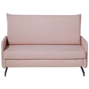 Sofa Rozkładana Różowa Belfast - Sofy i kanapy - miniaturka - grafika 1