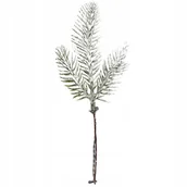 Sztuczne kwiaty - GAŁĄZKA ŚWIERKU ośnieżona 1szt wianek stroik - miniaturka - grafika 1