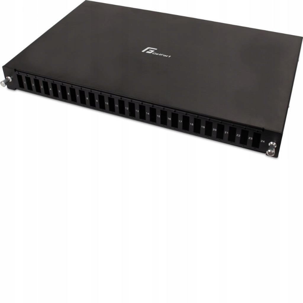 GetFort PRZEŁĄCZNICA ŚWIATŁOWODOWA GETFORT 1U 19 Cali 24xSC DUPLEX Z SZYNAMI 18107