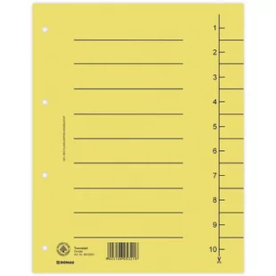 Donau Przekładka , karton, A4, 235x300mm, 1-10, 1 karta, żółta 8610001-11 - Przekładki do segregatorów - miniaturka - grafika 3
