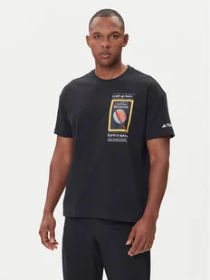 adidas T-Shirt National Geographic JD5964 Czarny Loose Fit - Odzież trekkingowa męska - miniaturka - grafika 1