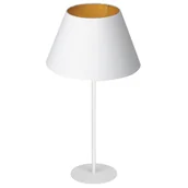 Lampy stojące - Luminex Arden 3458 Lampa stołowa lampka 1x60W E27 biały/złoty - miniaturka - grafika 1