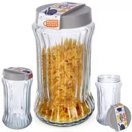 Pojemniki kuchenne - Pojemnik Kuchenny Na Produkty Sypkie Kawę Cukier Makaron Szklany 1,6 L - miniaturka - grafika 1