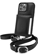 Etui na dokumenty i karty - XB21P-BLACK - Smartish Cross Body portfel etui - Stiletto czarny-srebrny - miniaturka - grafika 1