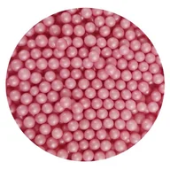 Dodatki do ciast w proszku - POSYPKA PEREŁKI CUKROWE PERŁOWE - różowe 4mm - 50g - miniaturka - grafika 1