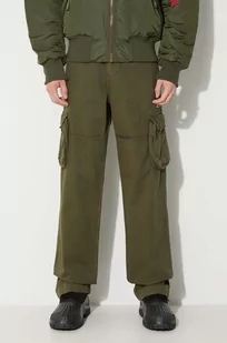 Alpha Industries spodnie bawełniane Jet Pant kolor zielony proste 101212.142 - Spodnie męskie - miniaturka - grafika 1