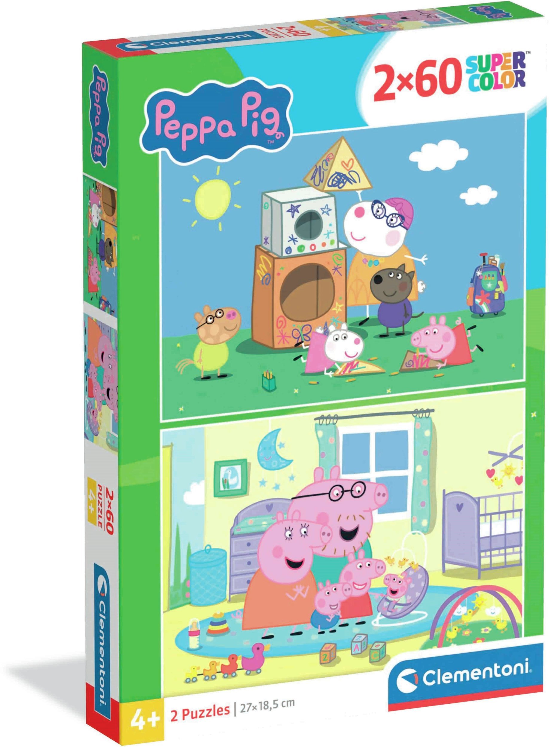 CLE puzzle 2x60 SuperKolor Peppa Pig 24833