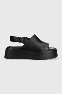 Vagabond sandały skórzane COURTNEY damskie kolor czarny na platformie 5534.001.92 - Sandały damskie - miniaturka - grafika 1