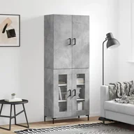 Witryny - vidaXL Witrynka, szarość betonu 69,5x34x180 cm materiał drewnopochodny - miniaturka - grafika 1