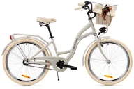 Rowery - Goetze, Rower Miejski Style 24" 3 Biegi Piasek Krem, Kosz - miniaturka - grafika 1