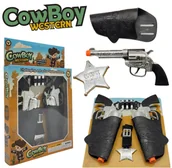 Zabawy w naśladowanie dorosłych - PISTOLETY zestaw PAS ODZNAKA - miniaturka - grafika 1