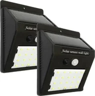 Lampy ogrodowe - Dajar Kinkiet LED Kinkiet solarny 20 LED z czujnikiem ruchu i zmierzchu 2 szt. - miniaturka - grafika 1