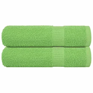 vidaXL Ręczniki kąpielowe, 2 szt, zielone, 70x140 cm, bawełna 100% - Ręczniki - miniaturka - grafika 1
