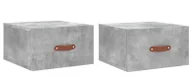 Szafki nocne - Komplet wiszących szafek nocnych szary beton P7-A39 - miniaturka - grafika 1