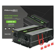 Przetwornice samochodowe - Qoltec Przetwornica napięcia Monolith 2000W 4000W 24V na 230V Czysty Sinus - miniaturka - grafika 1