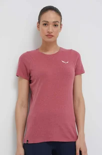 Salewa t-shirt sportowy Pure Dolomites Hemp kolor różowy - Koszulki sportowe damskie - miniaturka - grafika 1