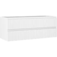 Szafki łazienkowe - Mexen Rivel szafka łazienkowa podumywalkowa 120 cm, 2 szuflady, ryflowana , biała mat - 91A20-12047-2-BFF01 - miniaturka - grafika 1