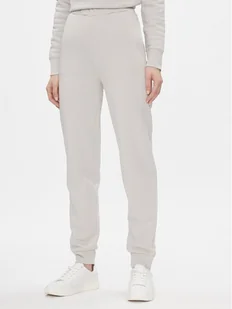 Calvin Klein Spodnie dresowe Metallic Micro Logo Jogger K20K206965 Beżowy Regular Fit - Spodnie sportowe damskie - miniaturka - grafika 1