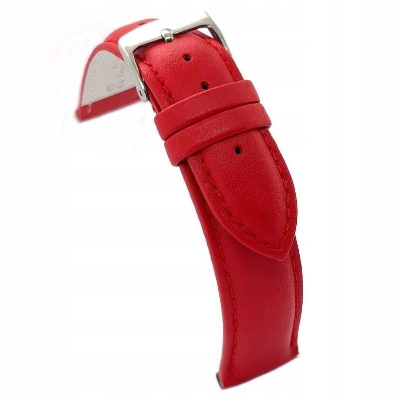 Czerwony pasek 16 mm skórzany DILOY 302.16.06 + dwa teleskopy i narzędzie