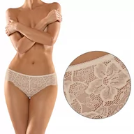 Majtki damskie - Babell 141 Majtki Koronkowe Figi damskie beżowy S - miniaturka - grafika 1