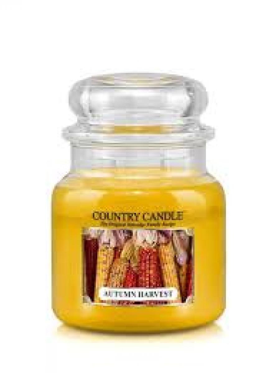 Świeca zapachowa COUNTRY CANDLE, Autumn Harvest, średni słoik, 2 knoty