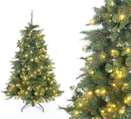 Choinki - Wiecznie zielona sztuczna choinka Mesa świerk z diodami LED zielona 180 cm - miniaturka - grafika 1