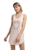 Bielizna nocna - LA050 Bawełniana koszulka nocna - brzoskwiniowa - miniaturka - grafika 1