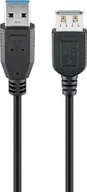 Adaptery i przejściówki - Adapter USB Goobay Przedłużacz USB 3.0, m, czarny - miniaturka - grafika 1