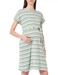 Esprit Maternity Sukienka damska z krótkim rękawem w paski, Frosty Green - 311, 40 - Sukienki ciążowe - miniaturka - grafika 1