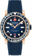 Zegarki męskie - Zegarek męski SWISS MILITARY SMWGN0001720 niebieski sportowy do nurkowania - miniaturka - grafika 1