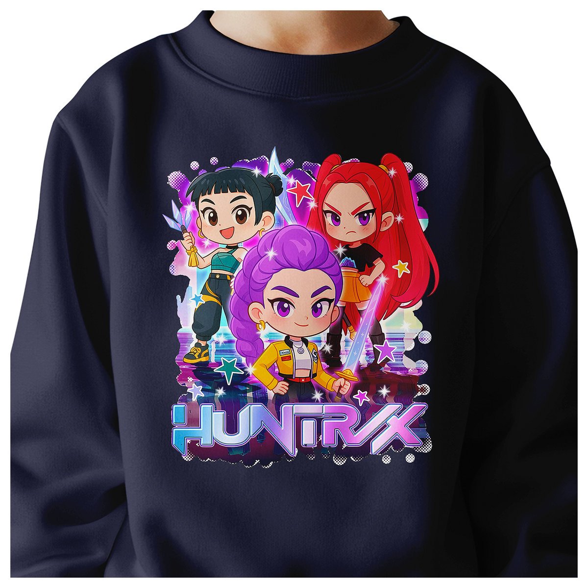 BLUZA DZIECIĘCA KPOP DEMON HUNTERS HUNTRIX 104 BAWEŁNIANA JAKOŚĆ