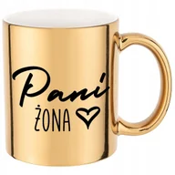 Kubki - KUBEK ZŁOTY PREZENT dla Żony PANI ŻONA Dużo Wzorów - miniaturka - grafika 1