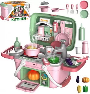 Woopie Zestaw Małego Kucharza 2W1 Kuchnia Przenośna W Koszyku 30 El - Zabawki AGD - miniaturka - grafika 1