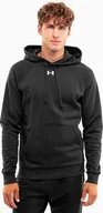 Bluzy męskie - Under Armour Bluza męska Under Armour Rival Fleece Hoodie czarna 1379757 001 M - miniaturka - grafika 1