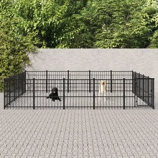 Lumarko Kojec zewnętrzny dla psa, stalowy, 23,52 m²! - Budy dla psów - miniaturka - grafika 1