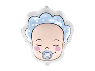 Baby shower i roczek - PARTYDECO Balon foliowy Bobas, chłopiec BFOL/4882-9 - miniaturka - grafika 1
