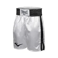 Kimona, stroje i obuwie - EVERLAST Spodenki bokserskie BOXING TRUNKS PRO WHITE - M - miniaturka - grafika 1