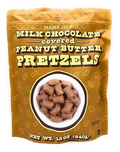 Precle w mlecznej czekoladzie o smaku masła orzechowego, Trader Joe's, 340g - Desery dla dzieci Precle w mlecznej czekoladzie o smaku masła orzechowego, Trader Joe's, 340g - Desery dla dzieci - miniaturka - grafika 1