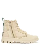 Botki damskie - Palladium Trapery Pampadetroitzip Su 94612-280-M Beżowy - miniaturka - grafika 1