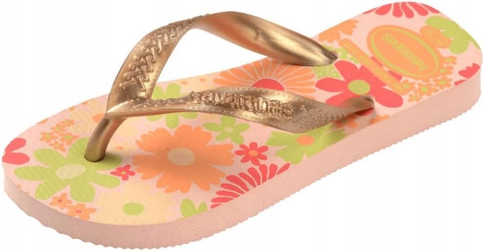 HAVAIANAS KLAPKI DAMSKIE Z ZŁOTYM PASKIEM ORIENTALNY WZÓR 23-24 6GA