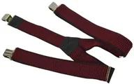 Paski - Szelki Do Spodni Polska Galanteria (PL) Z Materiału Regulowane Pojedyncze Typ Y BORDOWE - miniaturka - grafika 1