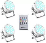 Oświetlenie i efekty wizualne - Cameo Light ROOT PAR 6 WH SET 1 - Zestaw składający się z 4 x CLROOTPAR6WH z pilotem na podczerwień (CLPFLAT1REMOTE) CLROOTPAR6WHSET1 - miniaturka - grafika 1