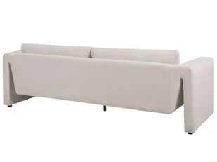 Sofa welurowa jasnobeżowa MAUNU - Sofy i kanapy - miniaturka - grafika 5