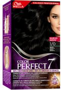 Farby do włosów i szampony koloryzujące - Farba kremowa z utleniaczem Wella Color Perfect 7 100 Cobertura De Canas 1-0-Negro Infinito 60 ml (4064666324074) - miniaturka - grafika 1