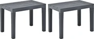Ławki ogrodowe - Elior Zestaw szarych ławek ogrodowych - Nadeva - miniaturka - grafika 1
