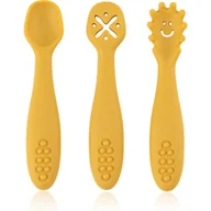 Sztućce dla dzieci - Petite&Mars Take&Match 6m+ łyżeczka dla dzieci Intense Ochre 3 szt. - miniaturka - grafika 1