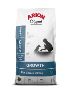 ARION Original Growth Puppy Large Salmon Rice 12 kg - Sucha karma dla psów - miniaturka - grafika 1